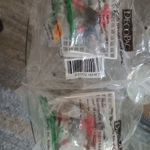 DecoPac Sealed Soccer Player with Goalie Net!! X2!